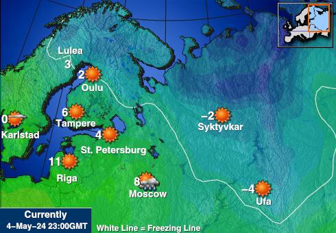 Словения Температурна карта за времето 