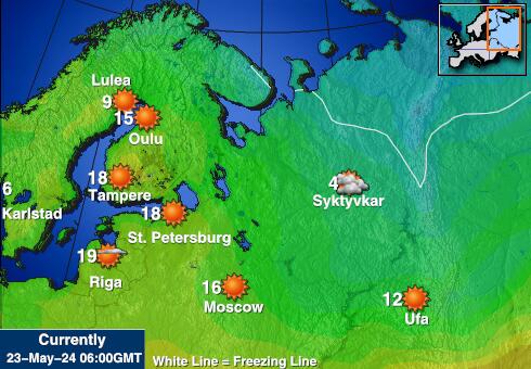 Szlovénia Időjárás hőmérséklet térképen 