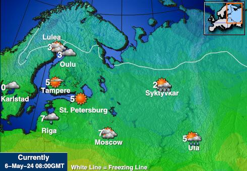 سلوفينيا خريطة درجة حرارة الطقس 