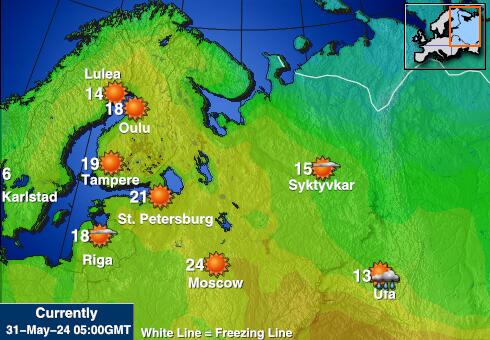Slovenien Vejret temperatur kort 