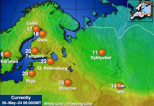 Slovenija Vreme Temperatura Zemljevid 