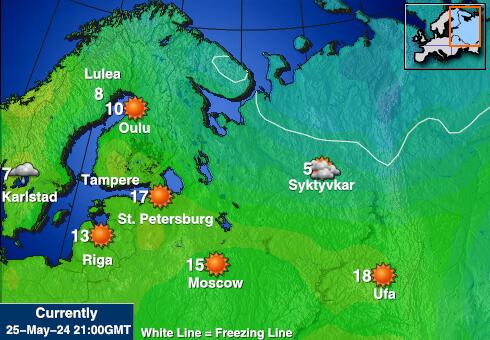 スロベニア 天気温度マップ 