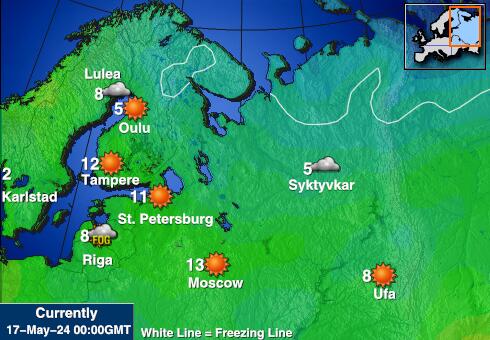 Slovenia Bản đồ nhiệt độ thời tiết 