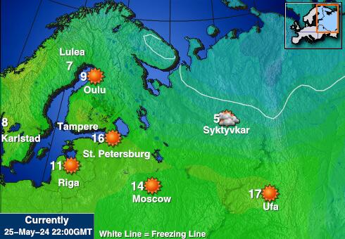 Slovenië Weer temperatuur kaart 