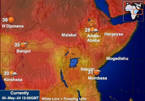 Сомалия Температурна карта за времето 