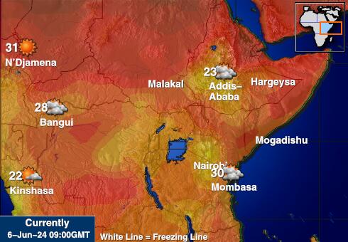 Somalija Vreme Temperatura Zemljevid 