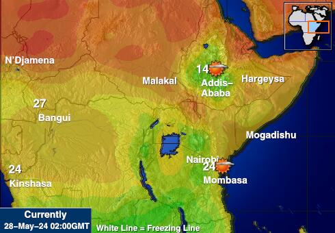 Somaalia Ilm temperatuur kaart 