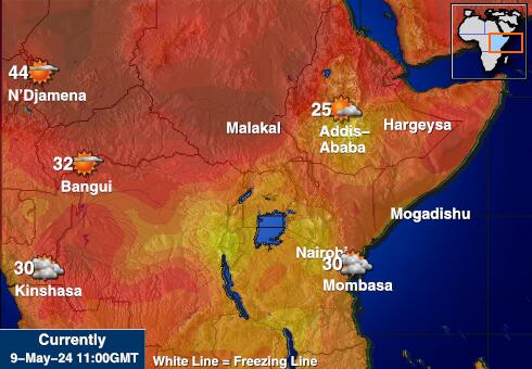 Сомалия Температурна карта за времето 