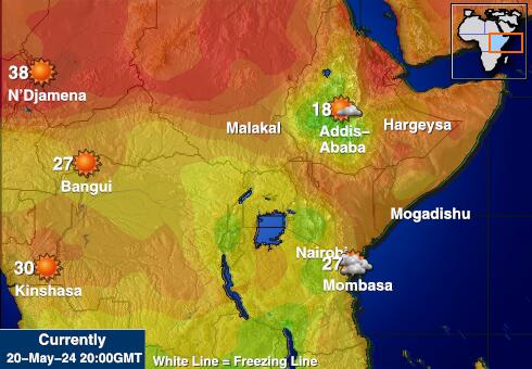 Somalië Weer temperatuur kaart 