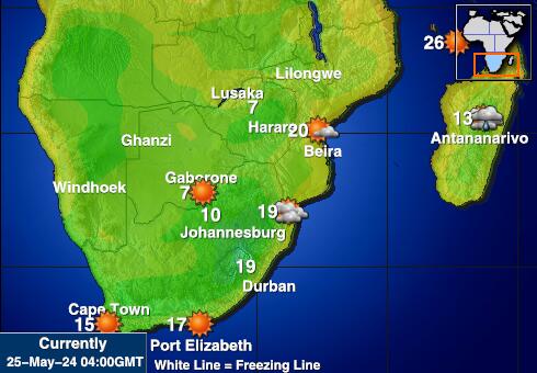 South Africa Temperatura meteorologica 