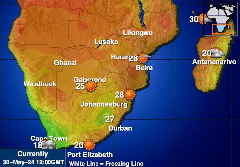 南非 天气温度图 