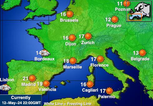 Spain Weather Temperature Map 