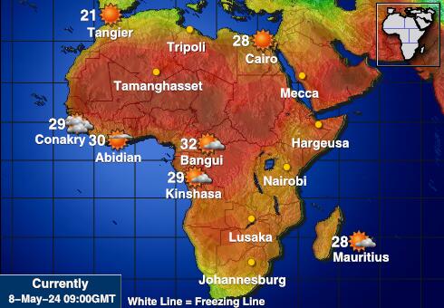 Судан Температурна карта за времето 