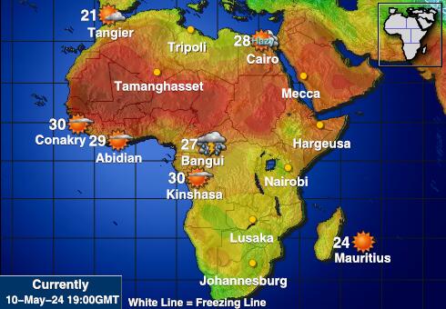 Sudan Peta Suhu Cuaca 