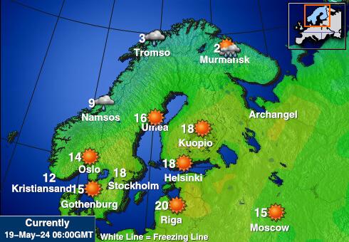 Svalbard Sää lämpötila kartta 