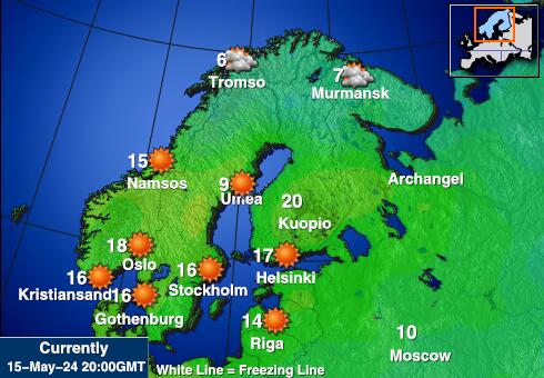スバールバル諸島 天気温度マップ 