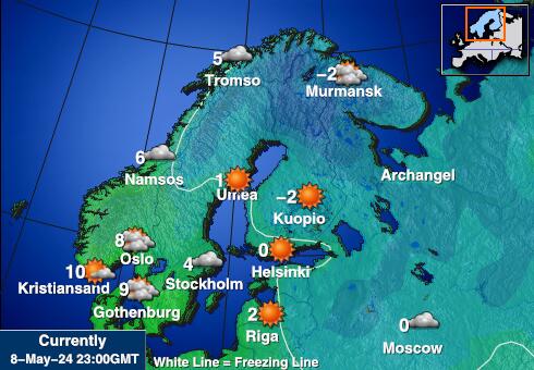 Свалбард Временска прогноза, Температура, Карта 