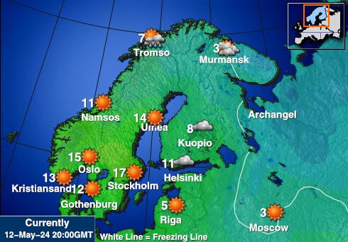 Svalbard Időjárás hőmérséklet térképen 