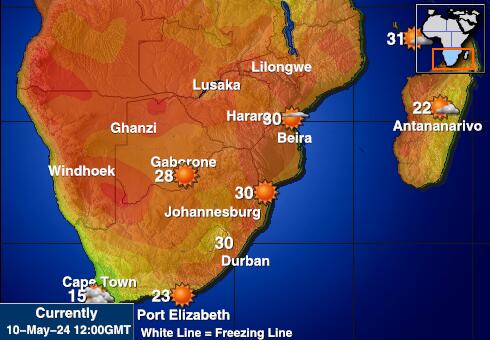 Swaziland Temperatura meteorologica 