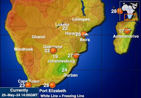 Swaziland Peta suhu cuaca 