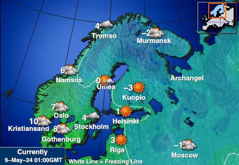 Sweden Weather Temperature Map 