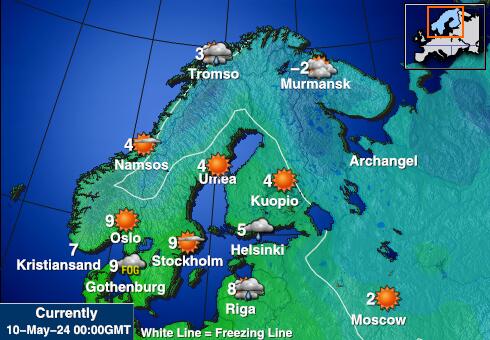 İsveç Hava sıcaklığı haritası 