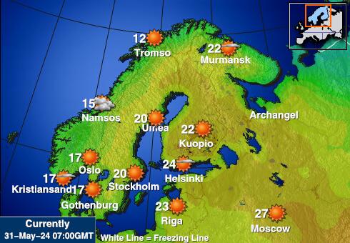 Sverige Vejret temperatur kort 
