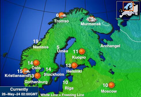 瑞典 天气温度图 