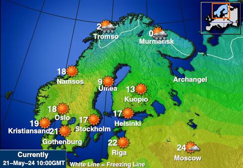 İsveç Hava sıcaklığı haritası 