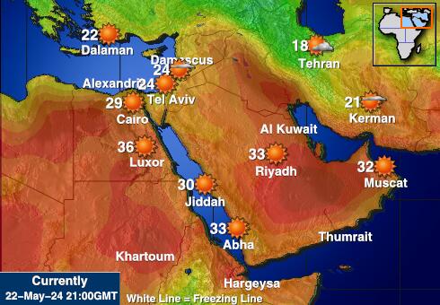 シリア 天気温度マップ 