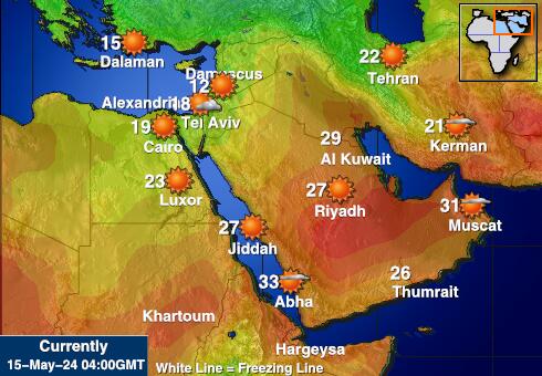 Συρία Θερμοκρασία Καιρός χάρτη 