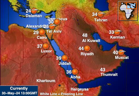Syrien Vädertemperaturkarta 