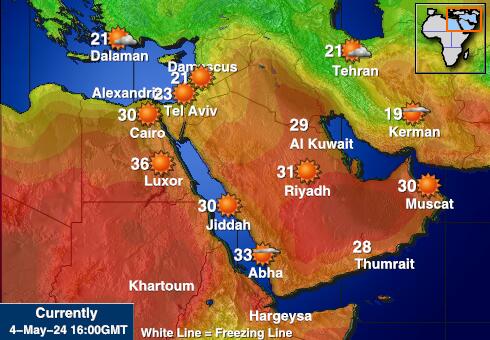 Сирия Карта погоды Температура 
