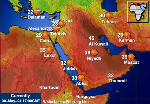 Suriye Hava sıcaklığı haritası 