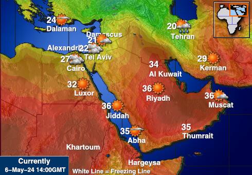 Sýria Mapa teplôt počasia 