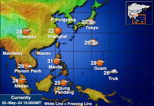 Ταϊβάν Θερμοκρασία Καιρός χάρτη 