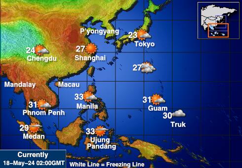 Taiwan Harta temperaturii vremii 