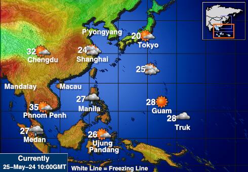 Taiwan Vädertemperaturkarta 
