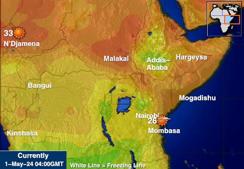 Tanzania Weather Temperature Map 