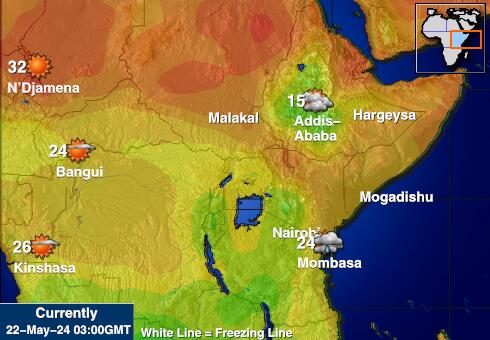Tanzania Vädertemperaturkarta 