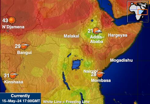 Tanzania Været temperatur kart 