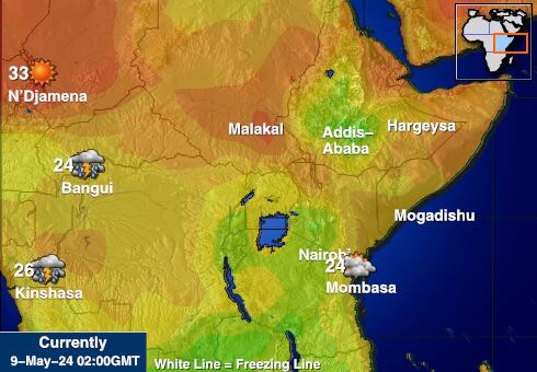 坦桑尼亚 天气温度图 
