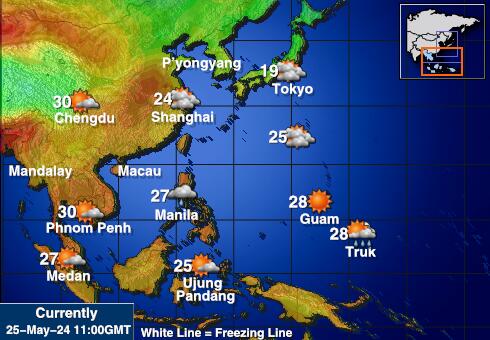 Thailand Vädertemperaturkarta 