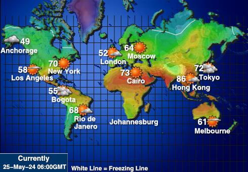 Tokelau Ilm temperatuur kaart 