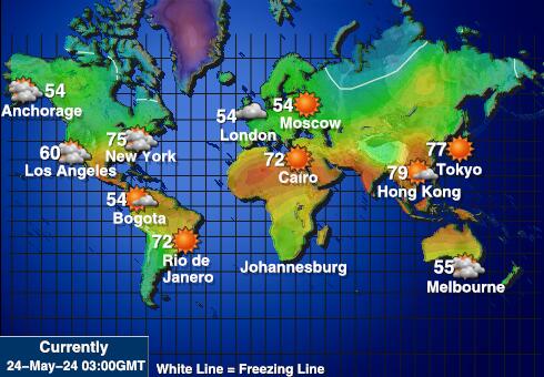 Tokelau Temperatura Mapa pogody 