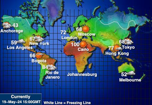 Τοκελάου Θερμοκρασία Καιρός χάρτη 