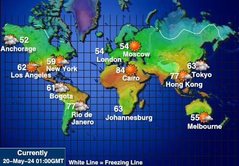 Tokelau Bản đồ nhiệt độ thời tiết 