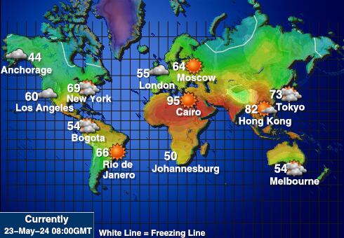 Токелау Температурна карта за времето 
