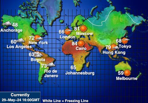 Tokelau Mapa de temperatura Tiempo 
