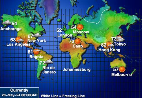 Tonga Időjárás hőmérséklet térképen 